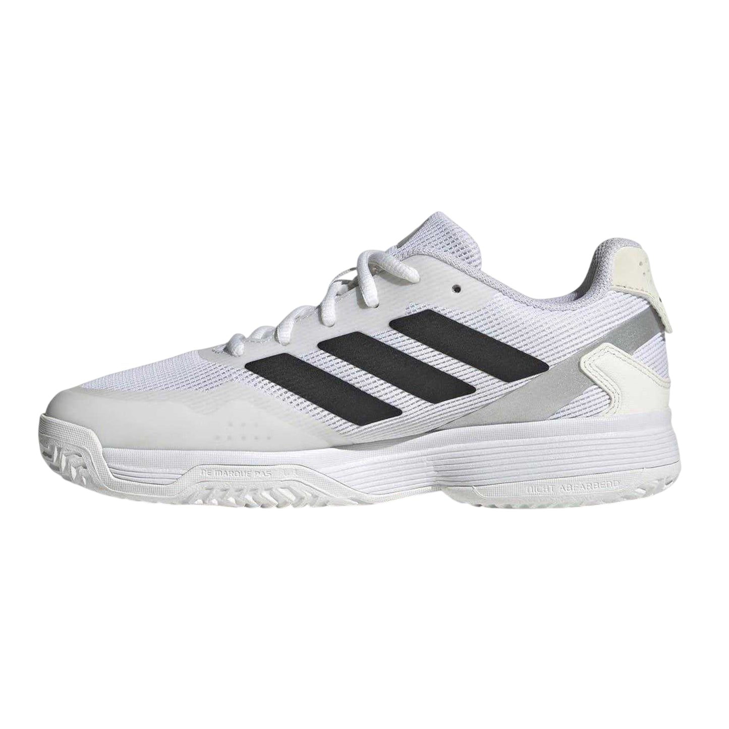 White - Side - Adidas Mens Ubersonic Low Flat Tennis Shoes