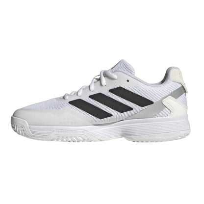 White - Side - Adidas Mens Ubersonic Low Flat Tennis Shoes