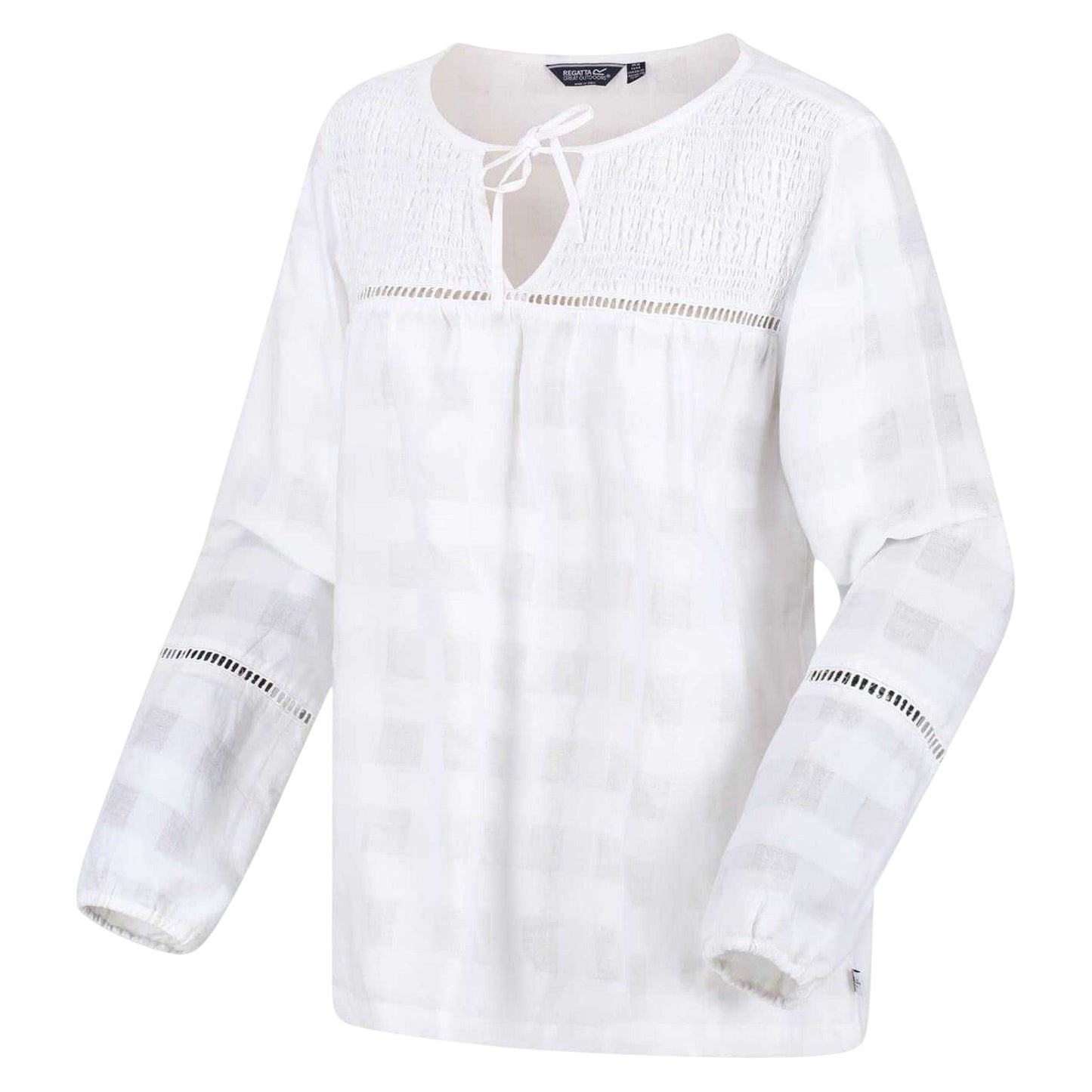 White - Side - Regatta Womens-Ladies Calluna Keyhole Blouse