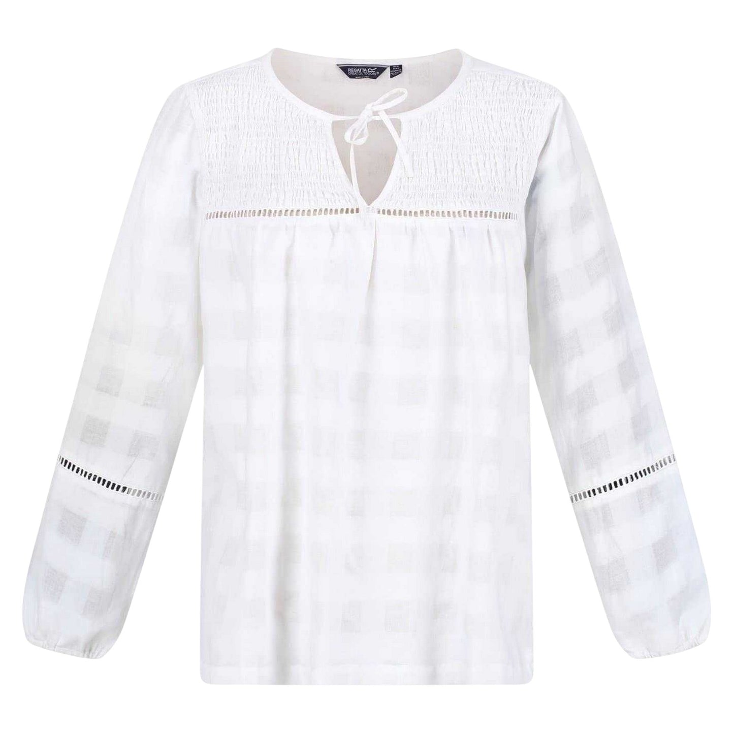 White - Front - Regatta Womens-Ladies Calluna Keyhole Blouse