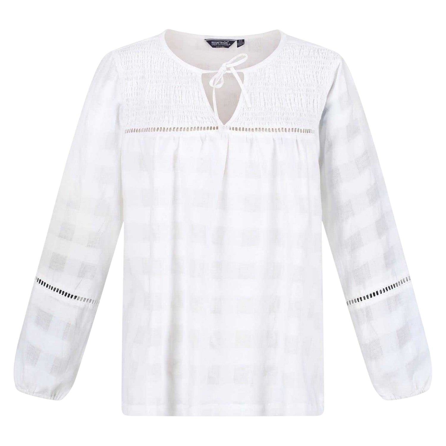 White - Front - Regatta Womens-Ladies Calluna Keyhole Blouse
