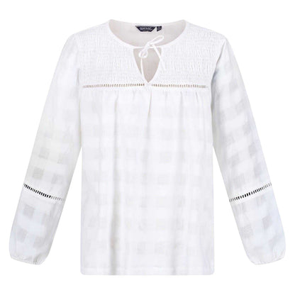 White - Front - Regatta Womens-Ladies Calluna Keyhole Blouse