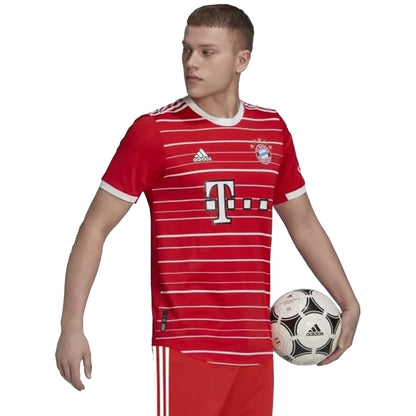 Red - Side - Adidas Mens 2022-23 FC Bayern Munich Home Jersey