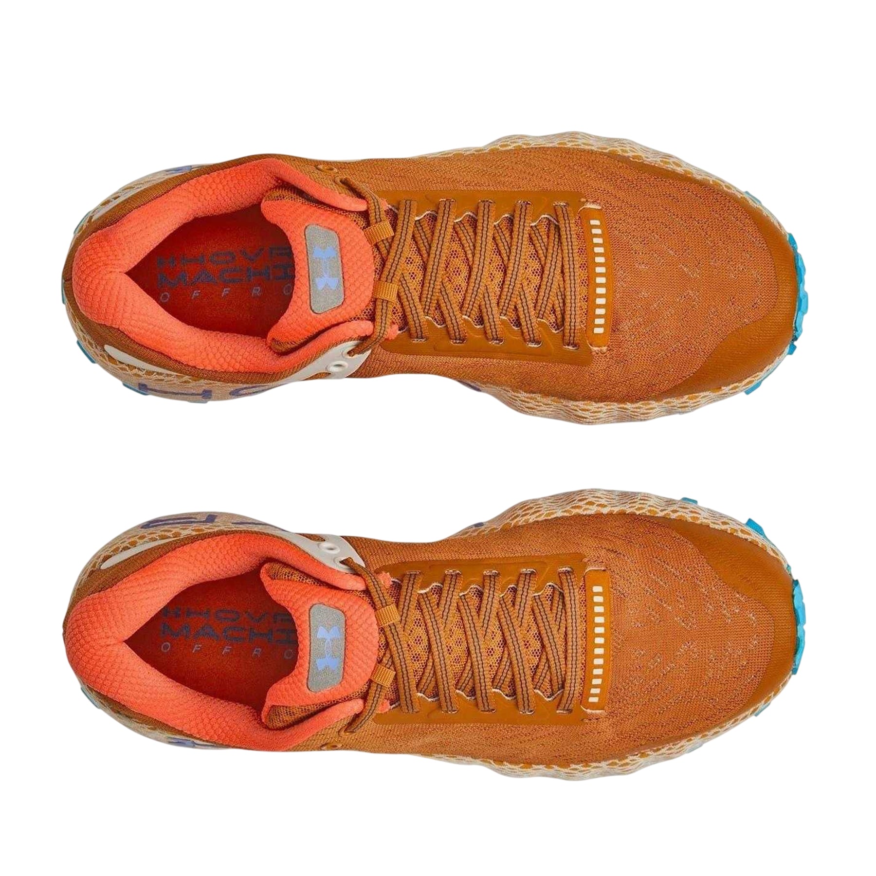 Orange - Side - Under Armour Mens Hovr Machina Off Road Shoes