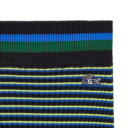 Blue - Side - Lacoste Womens-Ladies Goop Rib Knit Shorts