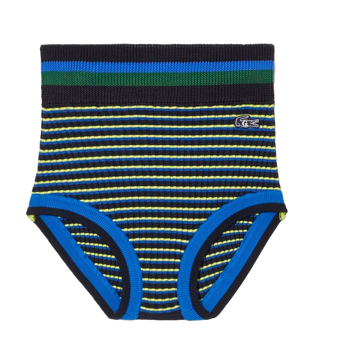 Blue - Front - Lacoste Womens-Ladies Goop Rib Knit Shorts
