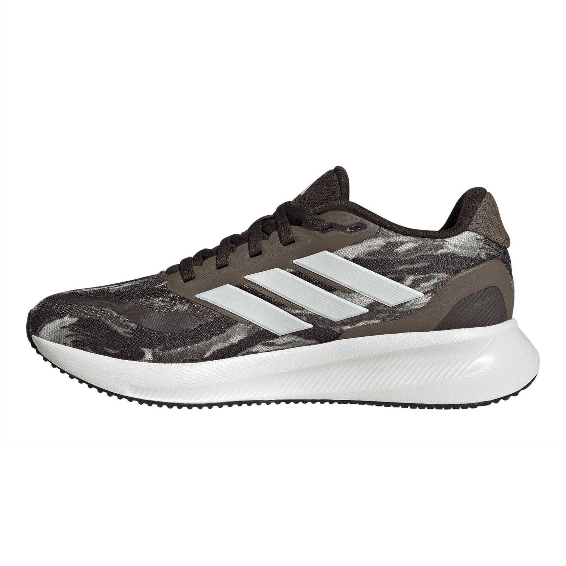 Camouflage Green - Side - Adidas Childrens-Kids Runfalcon 5 Cloudfoam Trainers