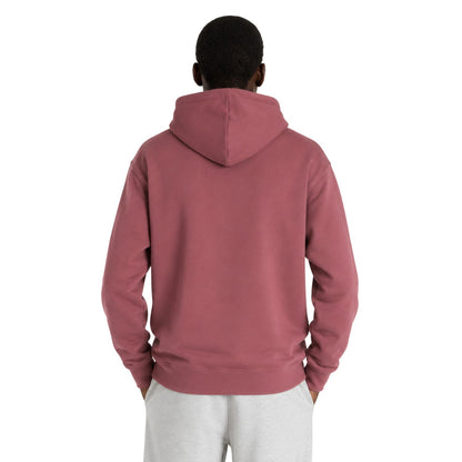 Burgundy - Back - New Balance Mens Regular Long-Sleeved Hoodie