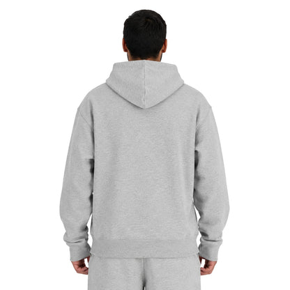 Grey - Back - New Balance Mens Regular Long-Sleeved Hoodie