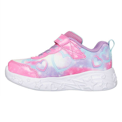 Pink - Back - Skechers Girls Unicorn Dreams Light Up Trainers