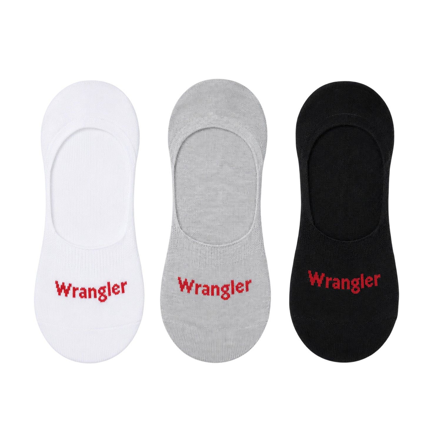 Black - Back - Wrangler Unisex Adult No-Show Socks (Pack of 3)