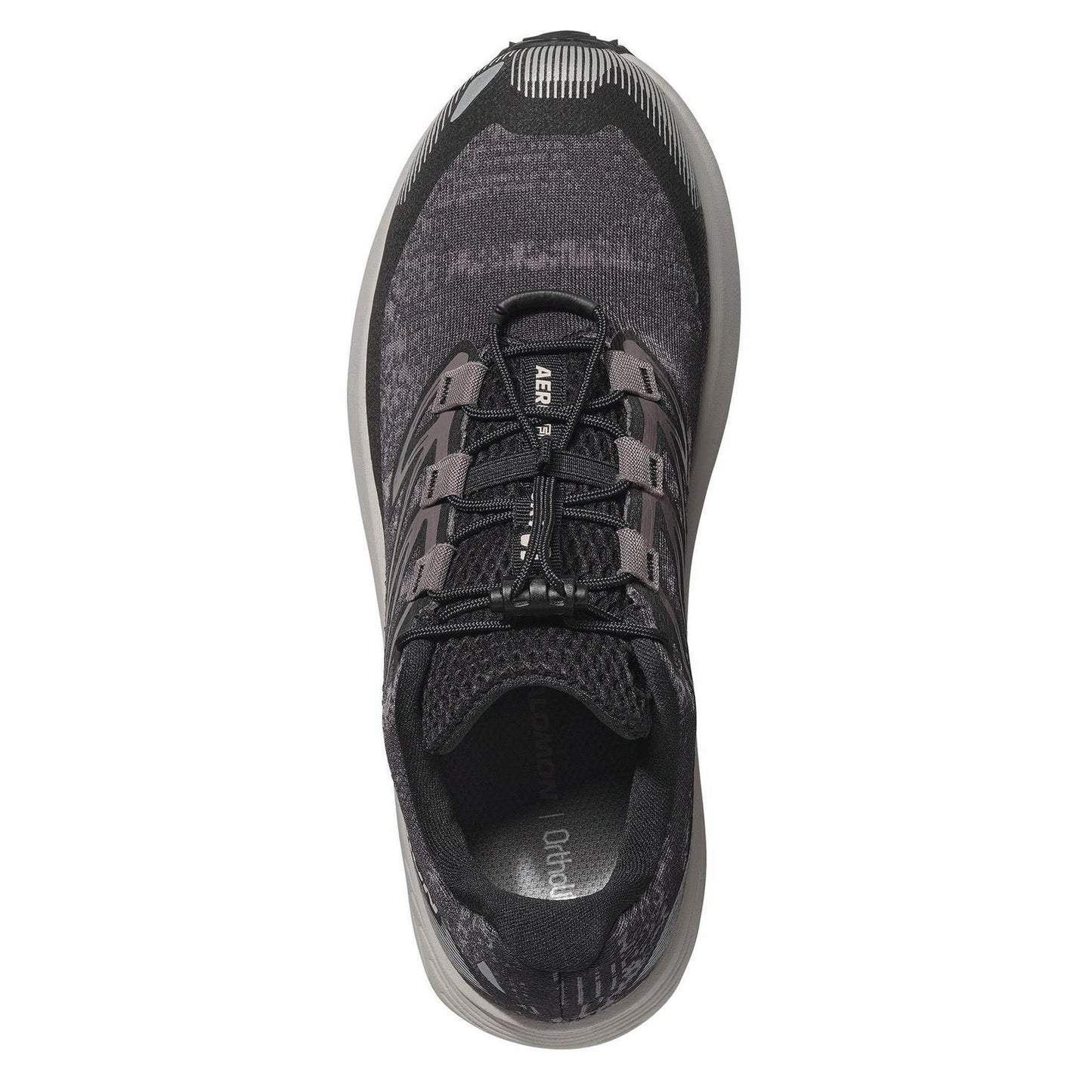 Dark Grey-Black - Side - Salomon Womens-Ladies Aero Flw Trainers