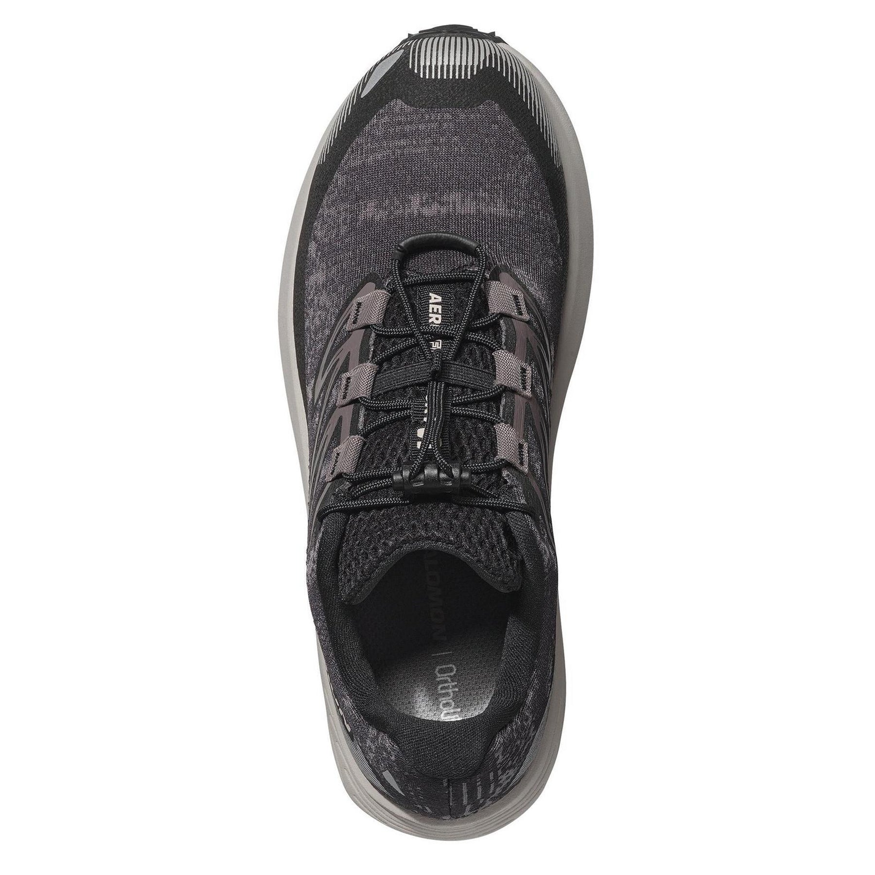 Dark Grey-Black - Side - Salomon Womens-Ladies Aero Flw Trainers