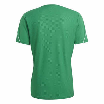Green-White - Back - Adidas Mens Tiro Jersey V Neck Training T-Shirt