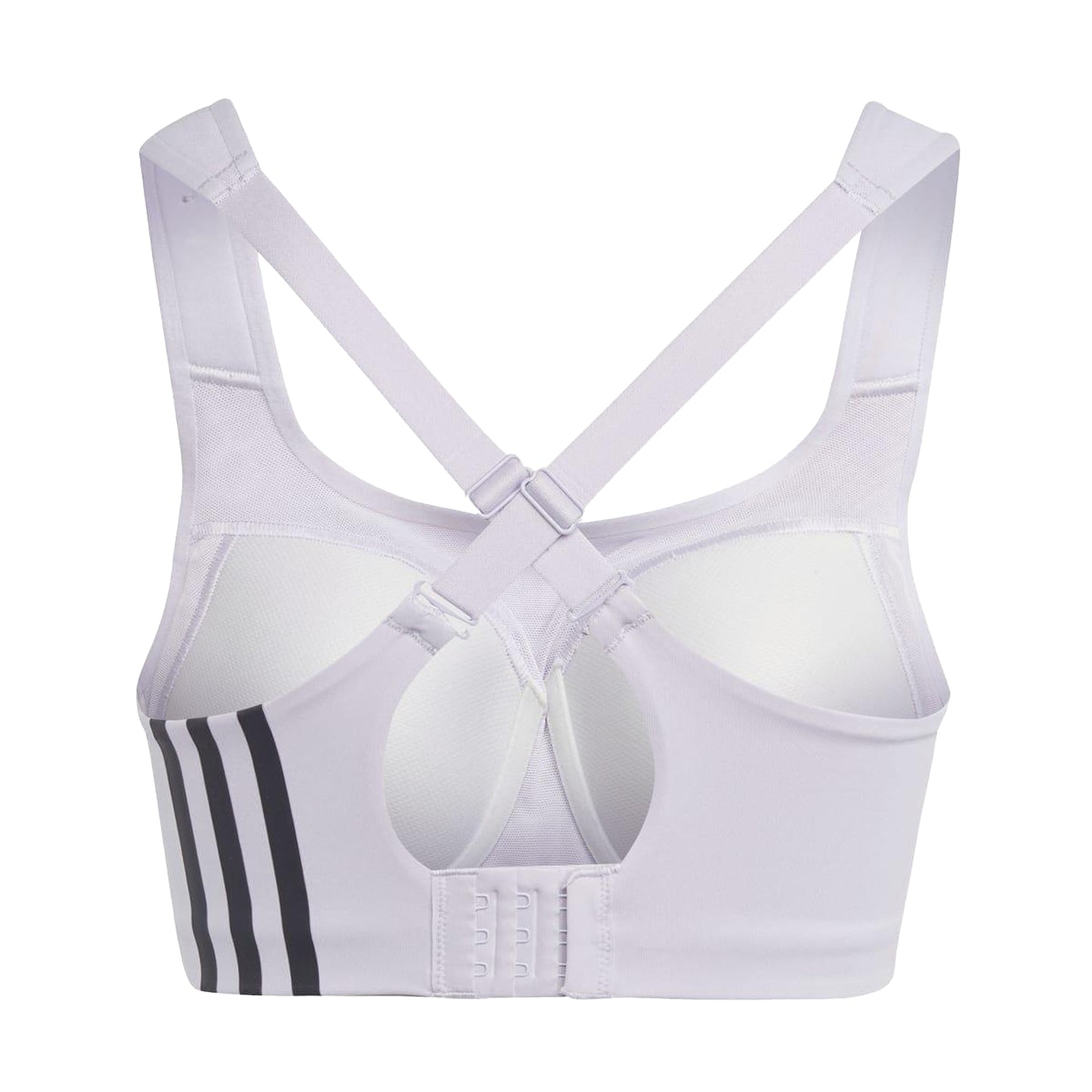 Silver - Back - Adidas Womens-Ladies Impact High Support Training Sports Bra