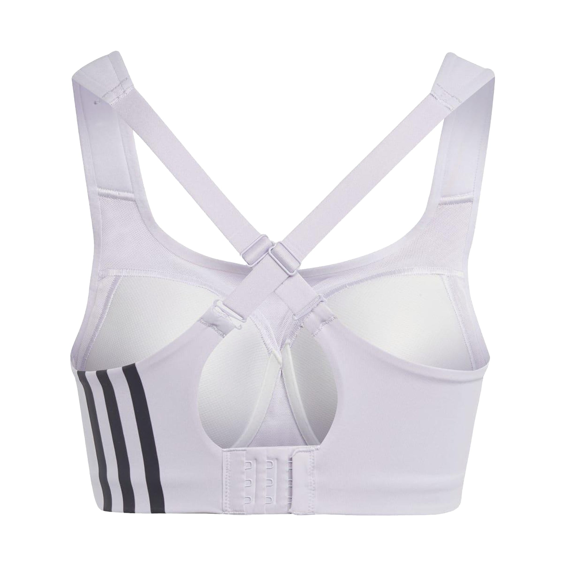 Silver - Back - Adidas Womens-Ladies Impact High Support Training Sports Bra
