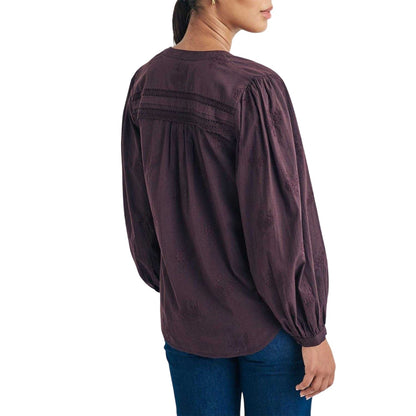 Brown - Back - Nobody´s Child Womens-Ladies Floral Embroidered Blouse