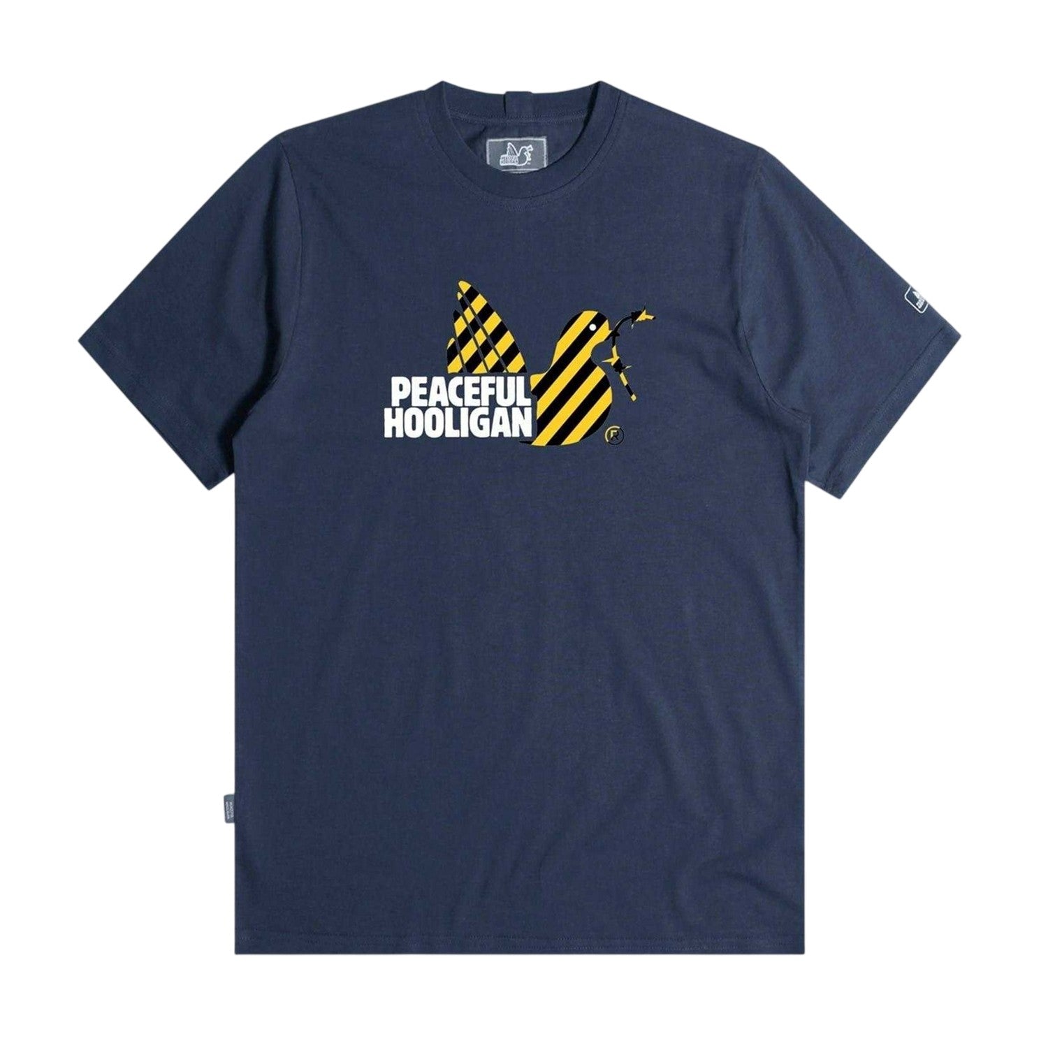 Navy - Front - Peaceful Hooligan Mens Hacienda Dove T-Shirt