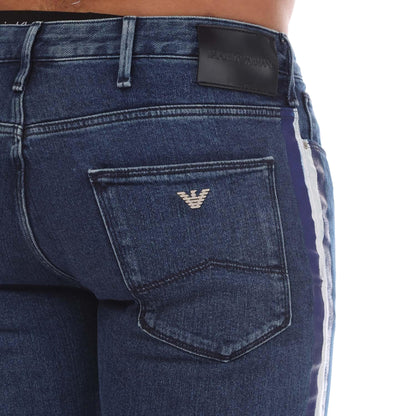 Denim - Side - Armani Mens J06 Slim Jeans