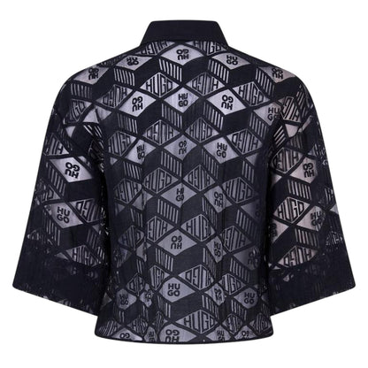 Black - Back - Hugo Womens-Ladies Ephraima Long-Sleeved Blouse