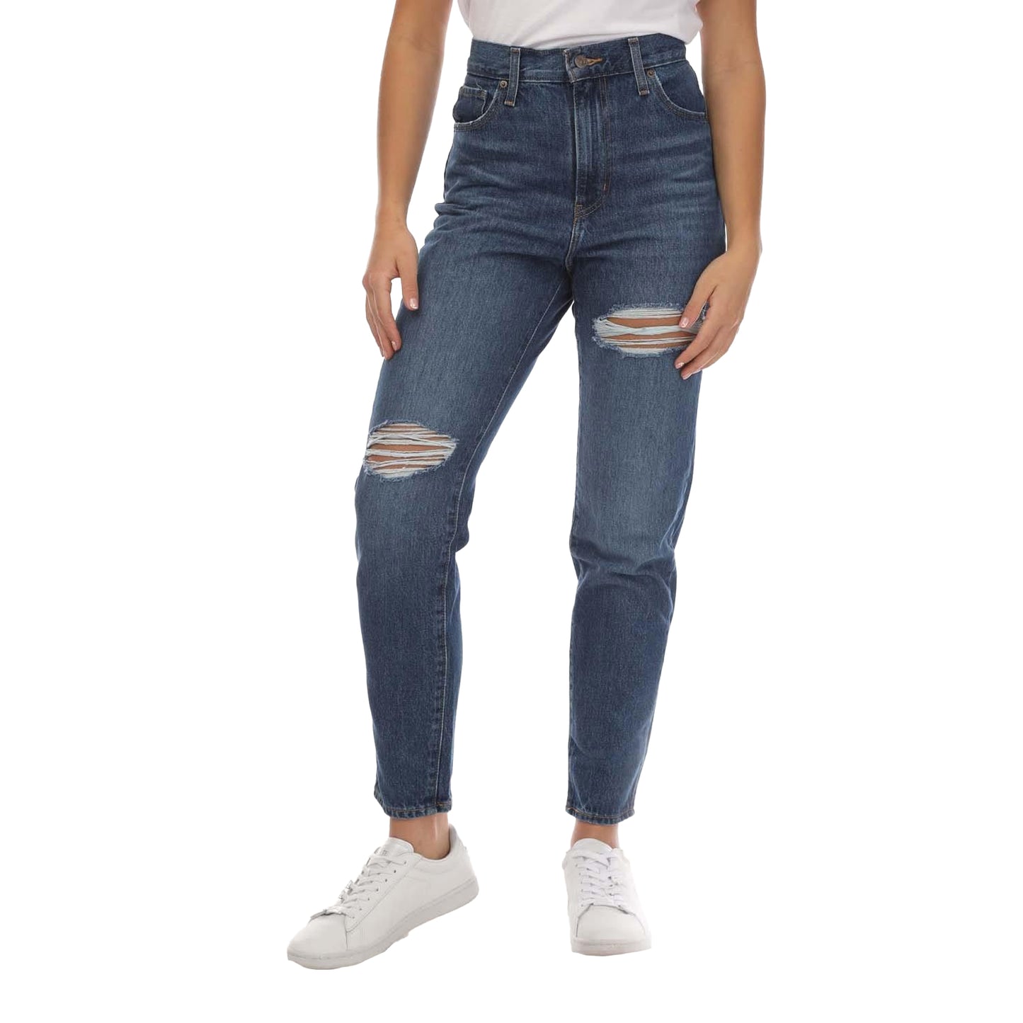 Denim - Front - Levis Womens-Ladies High Waist Mom Jeans