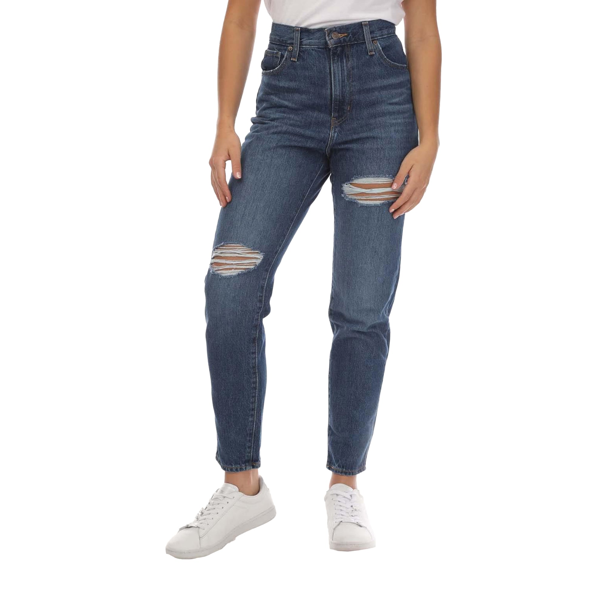 Denim - Front - Levis Womens-Ladies High Waist Mom Jeans