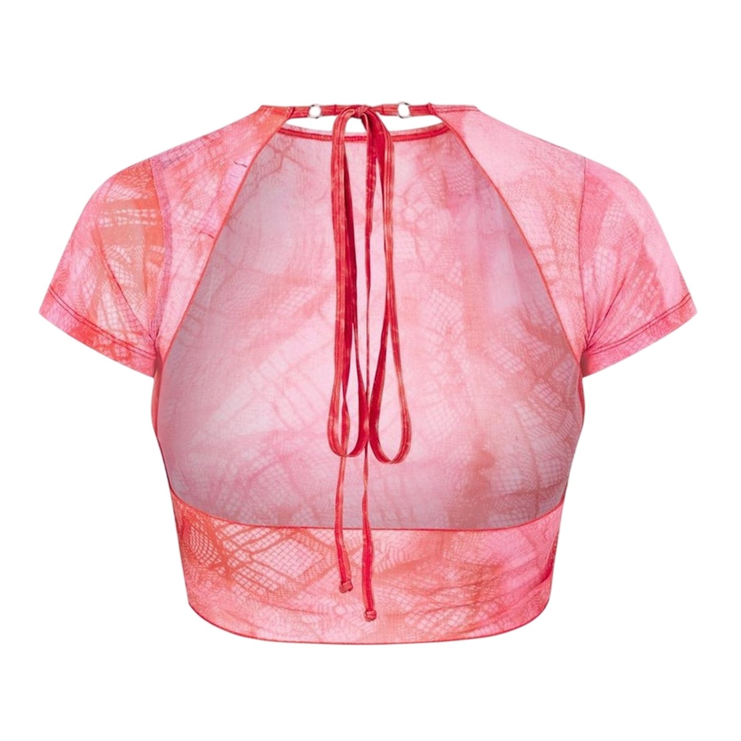 Pink - Back - Roberta Womens-Ladies Einer Cropped Slim Blouse