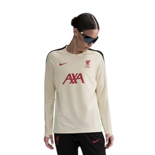 Coconut-Red - Front - Nike Womens-Ladies Liverpool FC Long-Sleeved Top