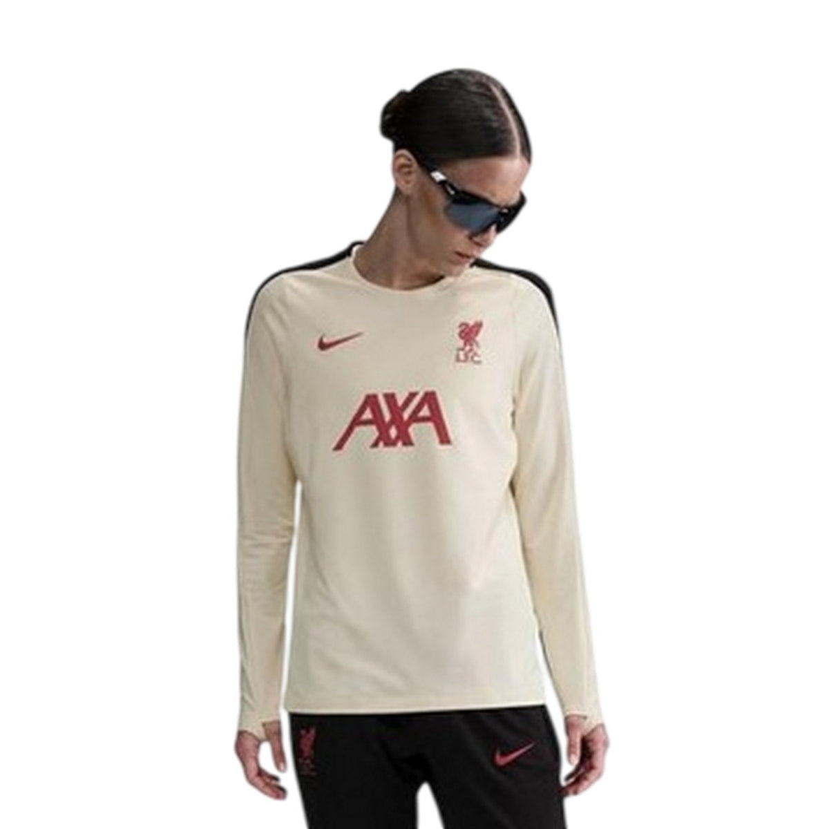 Coconut-Red - Front - Nike Womens-Ladies Liverpool FC Long-Sleeved Top