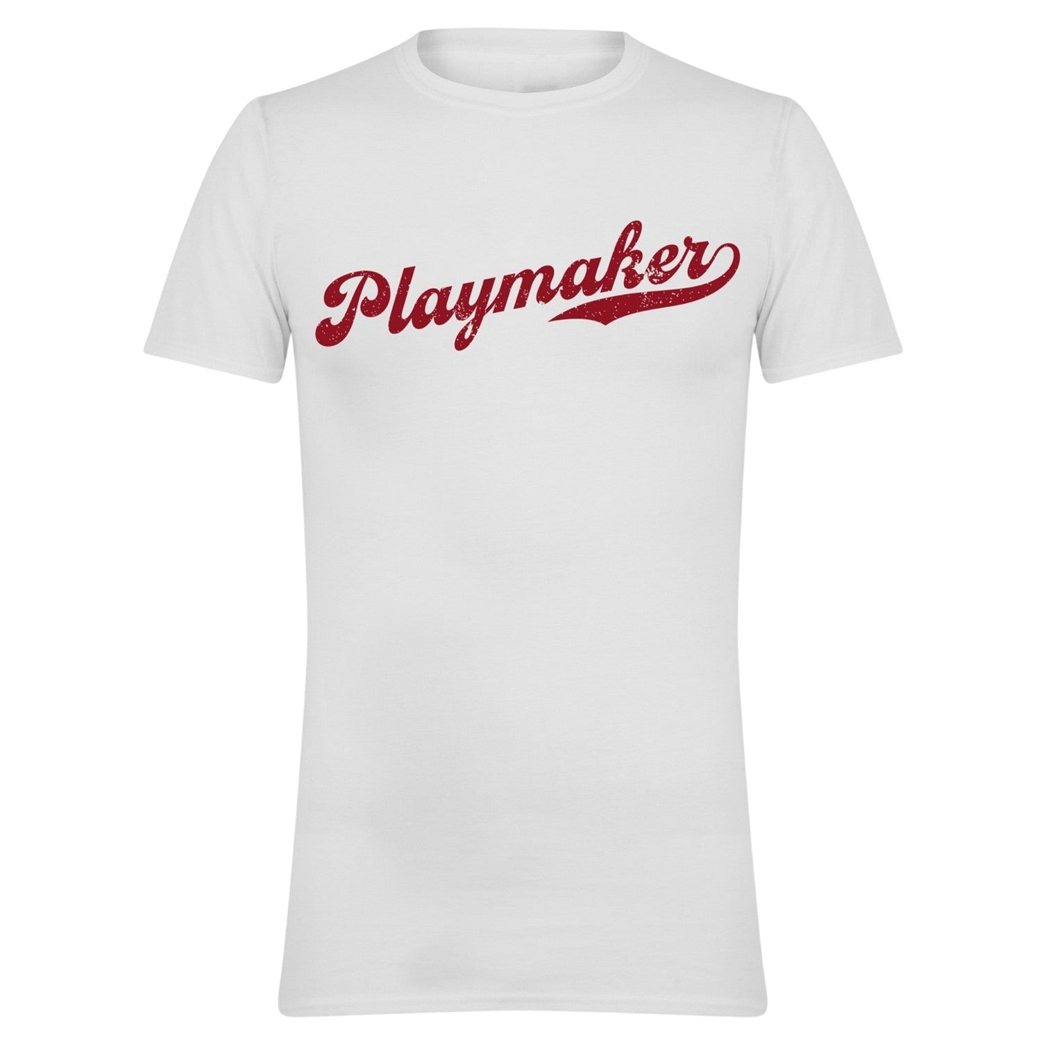 White - Front - AWD Mens Playmaker Novelty Football T-Shirt
