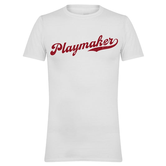 White - Front - AWD Mens Playmaker Novelty Football T-Shirt