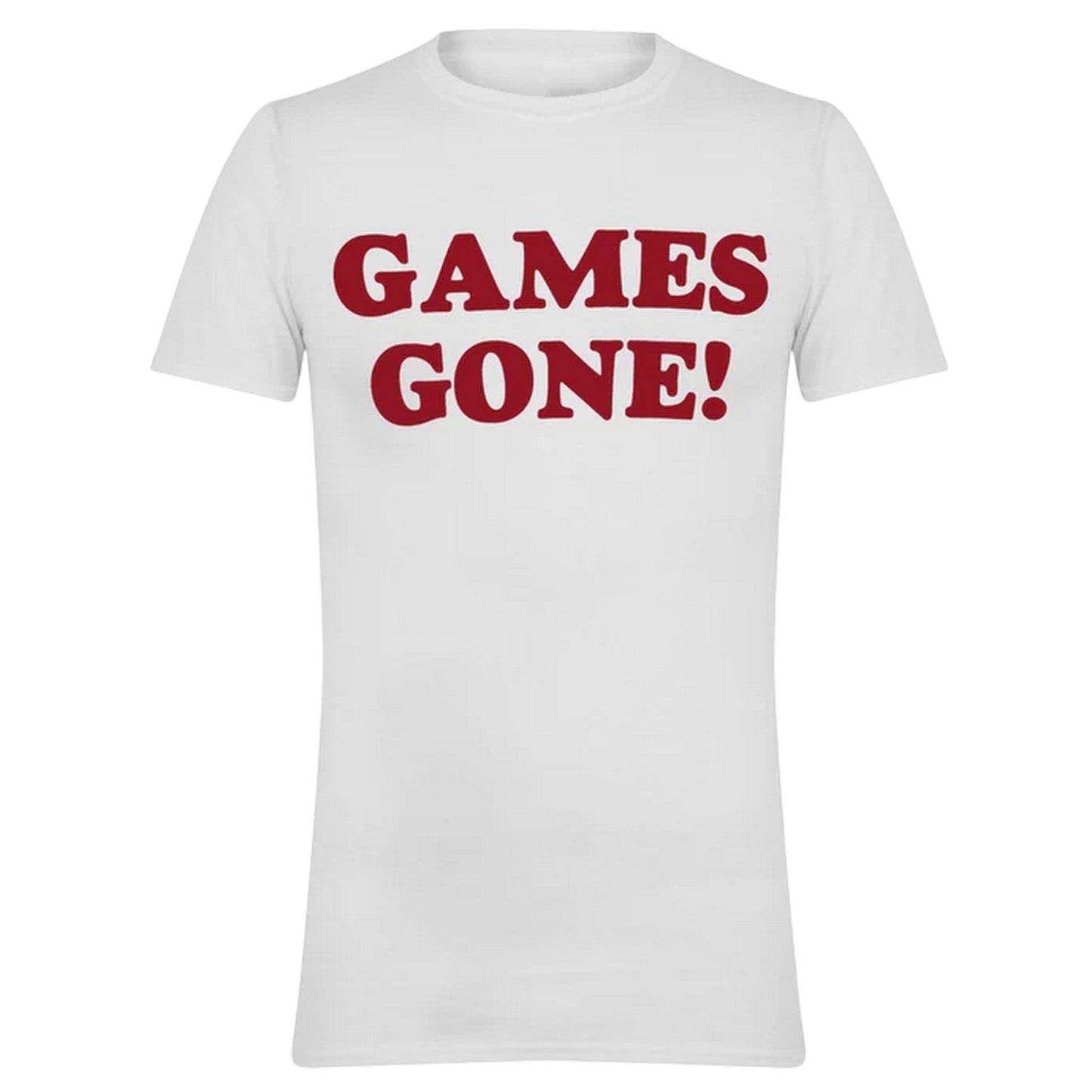 White - Front - AWD Mens Games Gone Graphic Print T-Shirt