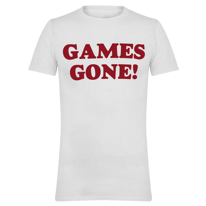 White - Front - AWD Mens Games Gone Graphic Print T-Shirt