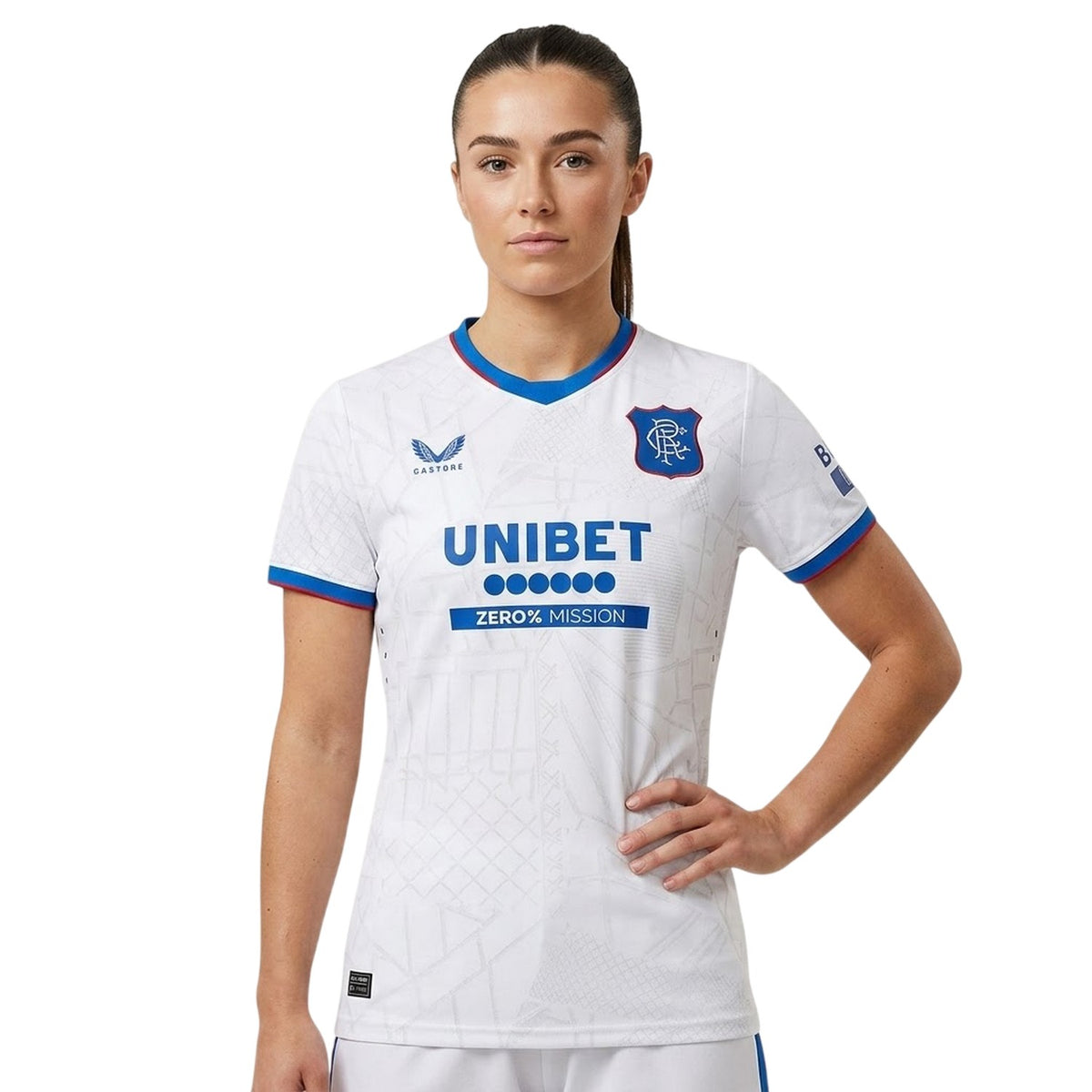 Grey-Blue - Side - Castore Womens-Ladies Rangers FC Away Shirt