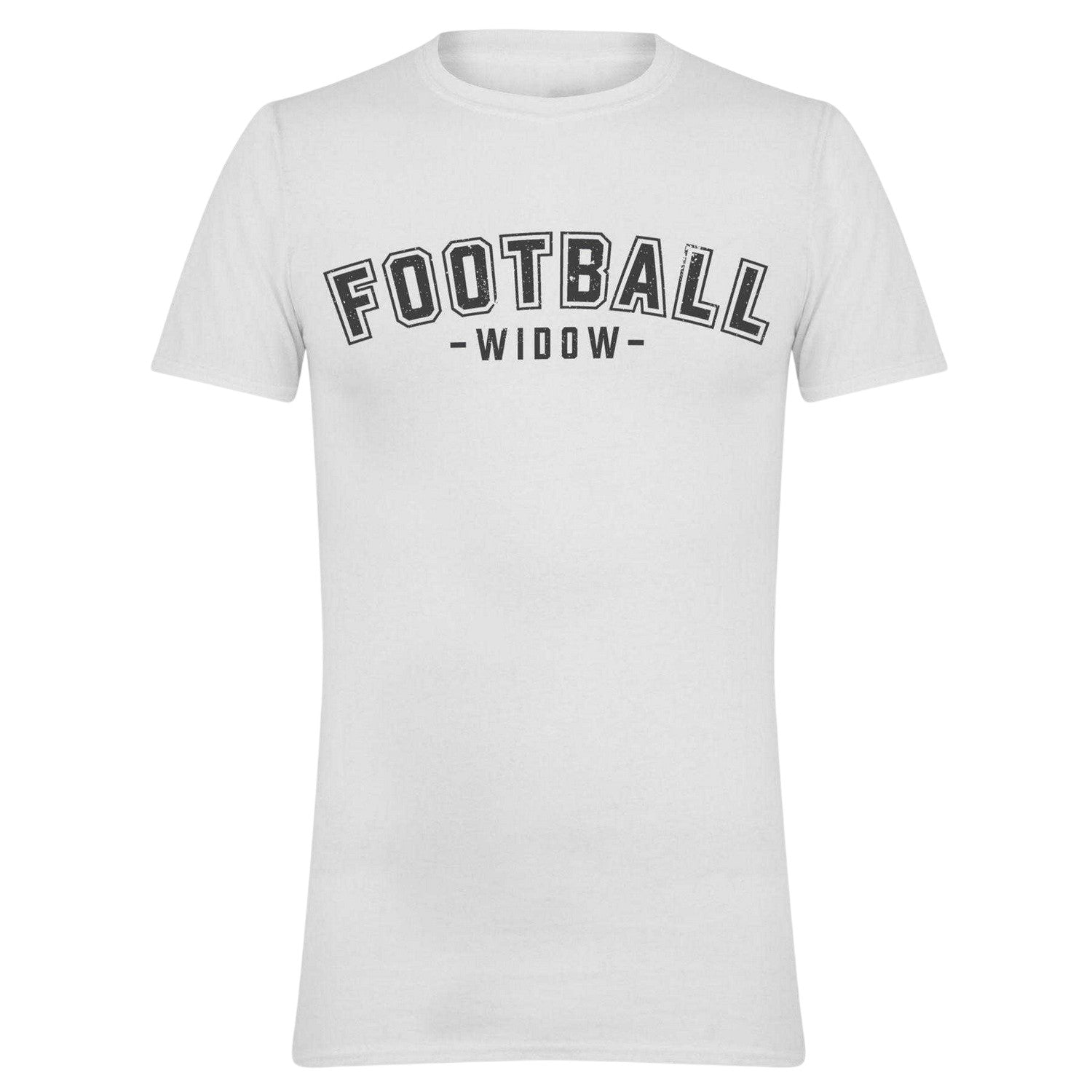 White - Front - AWD Mens Football Widow T-Shirt