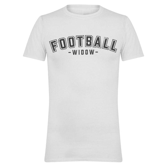 White - Front - AWD Mens Football Widow T-Shirt