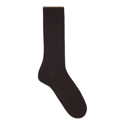 Dark Brown - Front - Boss Mens Plain Ankle Cashmere Socks