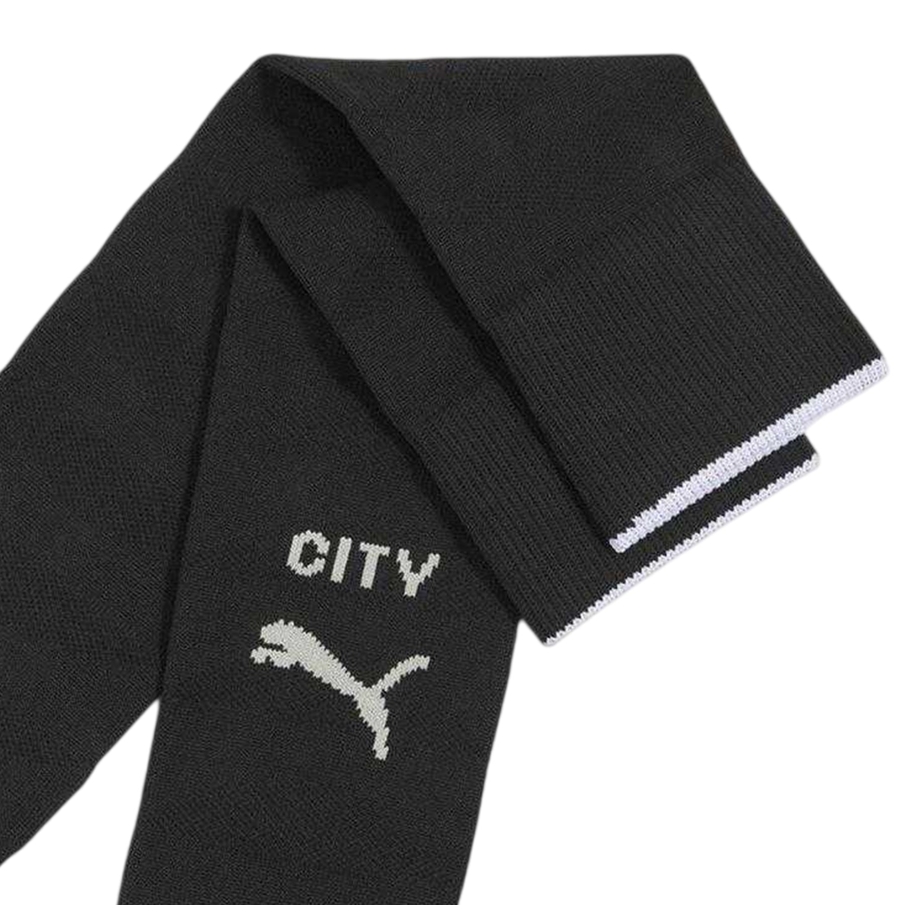 Black-White - Back - Puma Unisex Adult 2025-2026 Manchester City FC Away Socks