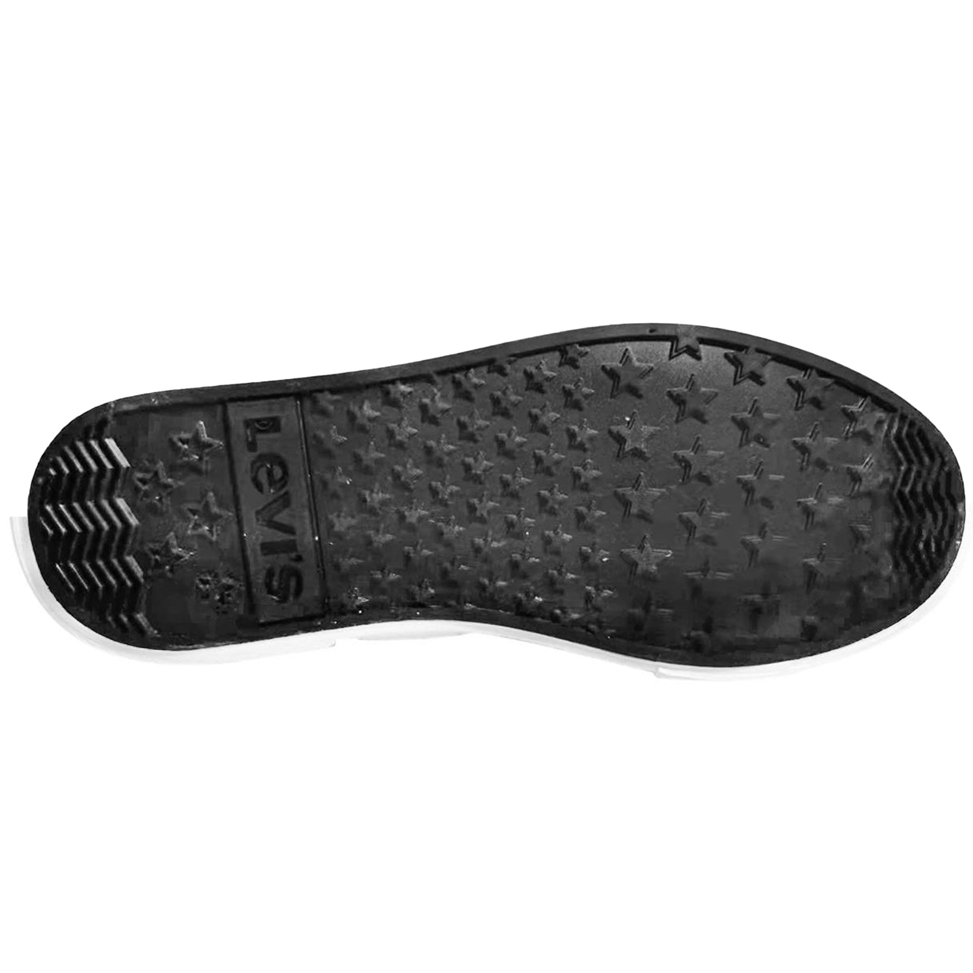 Black - Side - Levis Childrens-Kids Philly Leather Low Trainers
