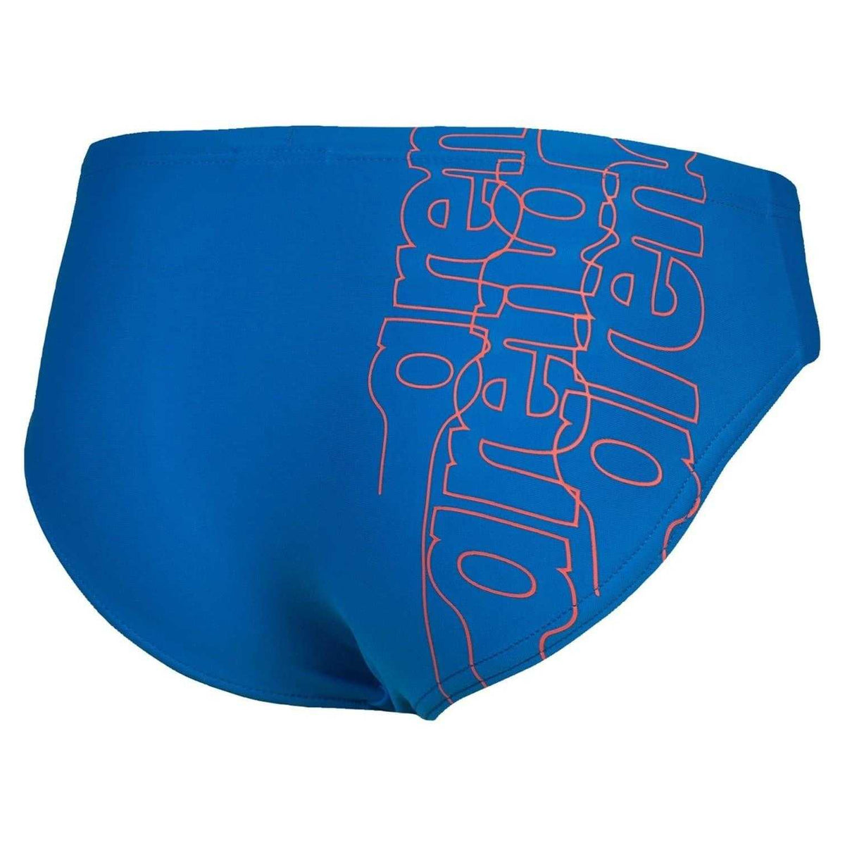 China Blue - Side - Arena Boys Logo Swim Briefs