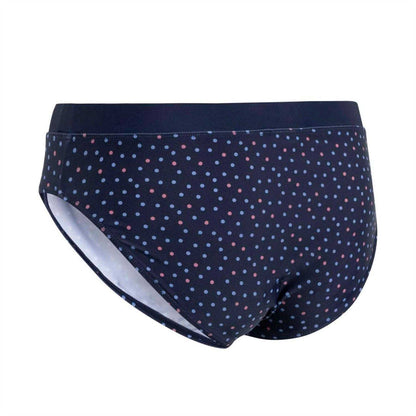 Navy - Side - Trespass Womens-Ladies Polka Dot Swim Briefs
