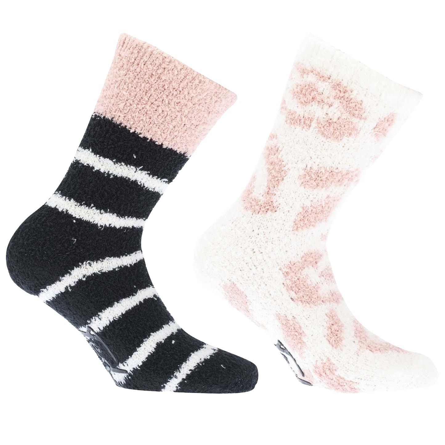 Black-Pink-White - Front - Ted Baker Womens-Ladies Maxthr Cosy Socks (Pack of 2)