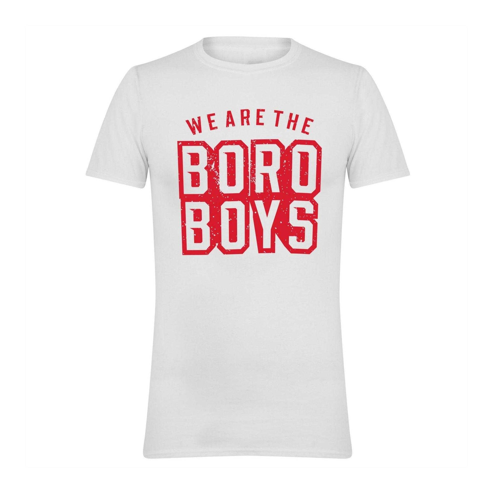 White - Front - AWD Unisex Adult We Are The Boro Boys Graphic Print T-Shirt
