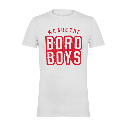White - Front - AWD Unisex Adult We Are The Boro Boys Graphic Print T-Shirt