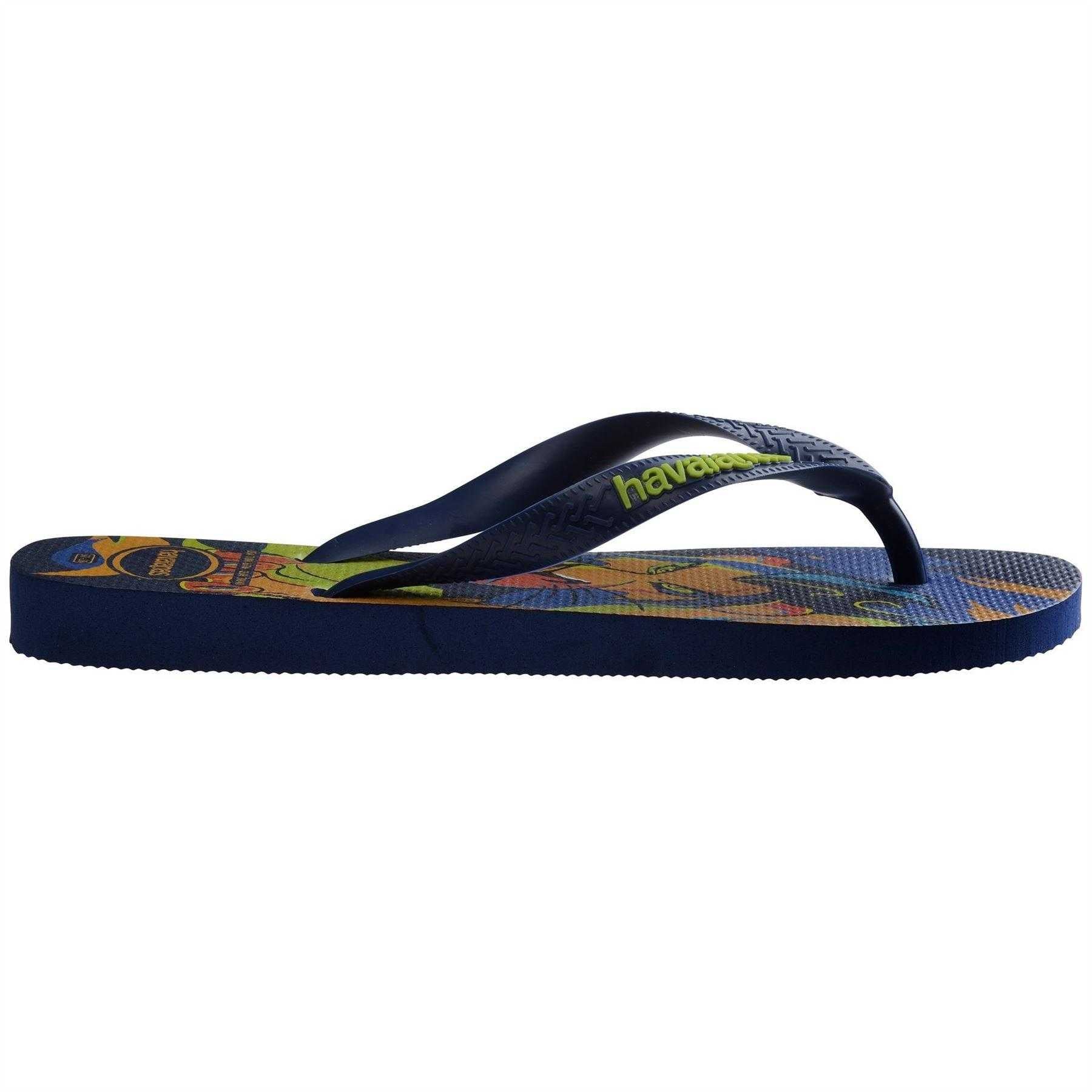 Navy Blue - Front - Havaianas Unisex Adult The Lion King Flip Flops