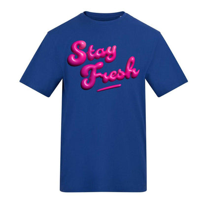 Blue - Front - AWD Unisex Adult Stay Fresh T-Shirt