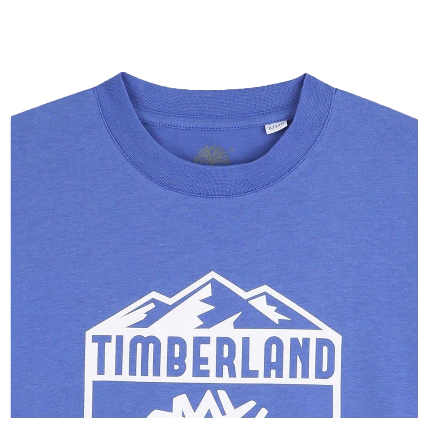 Blue - Side - Timberland Childrens-Kids Mountain Logo T-Shirt