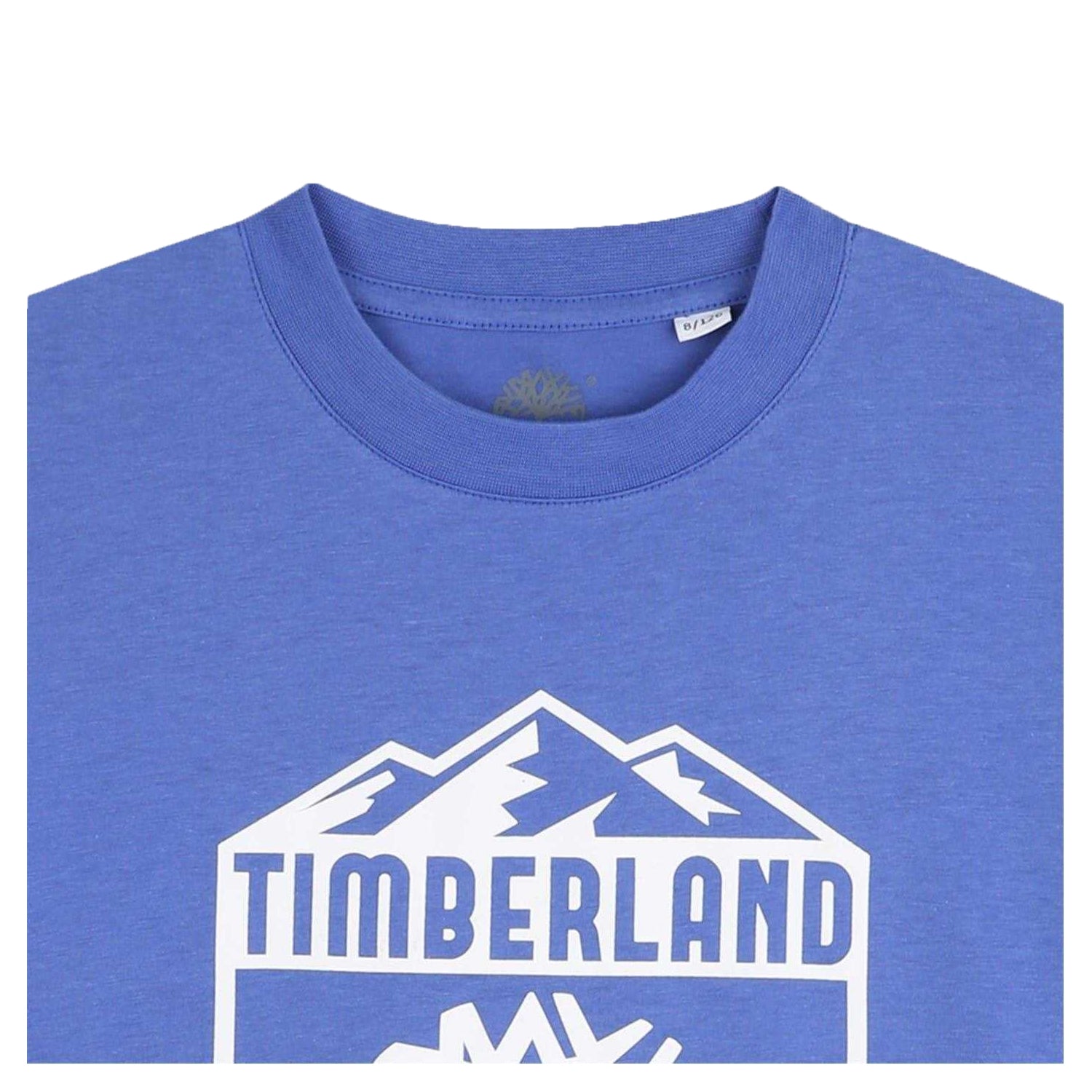 Blue - Side - Timberland Childrens-Kids Mountain Logo T-Shirt