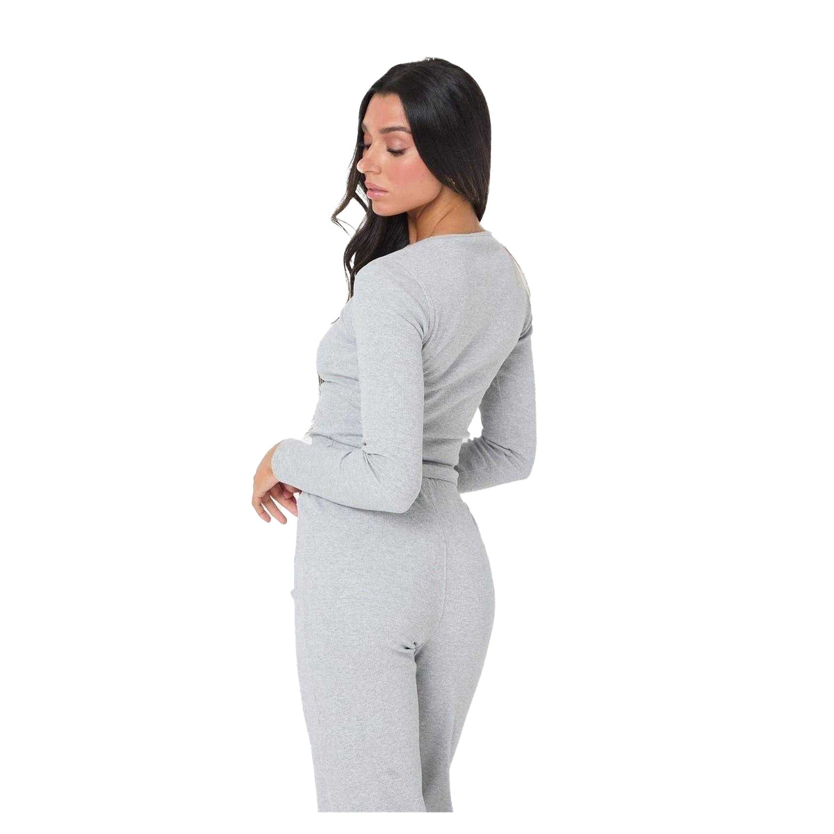 Grey Marl - Back - I Saw It First Womens-Ladies Stretch Long-Sleeved Top