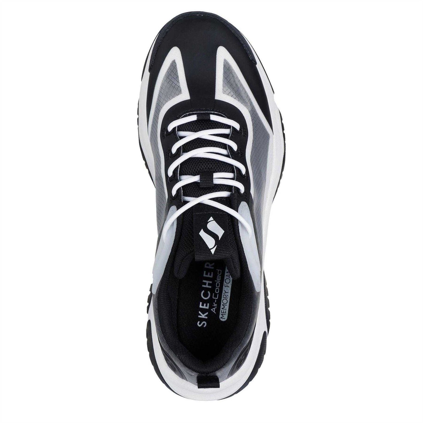 White-Black - Lifestyle - Skechers Mens Moonhiker Low Cut Trainers
